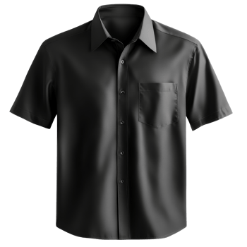 Elegant black short sleeve shirt for casual wear png