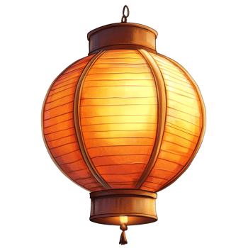 Traditional lantern hanging in a cozy setting png
