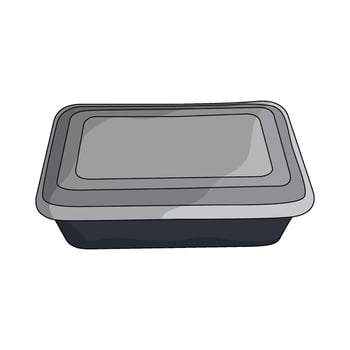 illustration of food container vector