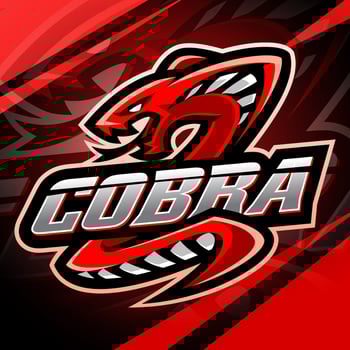 Cobra snake esport mascot logo design vector