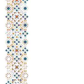 Islamic Vertical Textured Ornament with Pastel Color and Silhouette vector