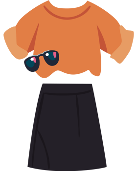 spring clothes and accessory png