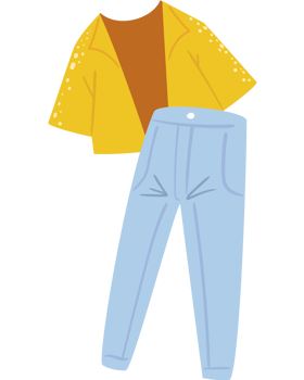 spring clothes jeans and jacket png