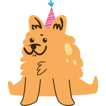 cute dog celebrating png