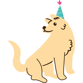 funny dog with party hat png