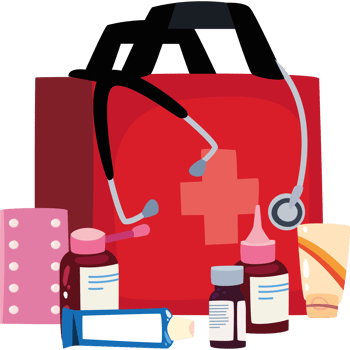 first aid box with stethoscope png