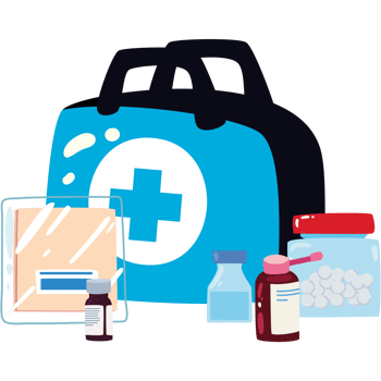 first aid bag with scissors png