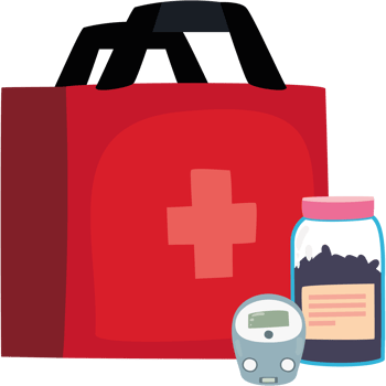 medical first aid kit with thermometer png