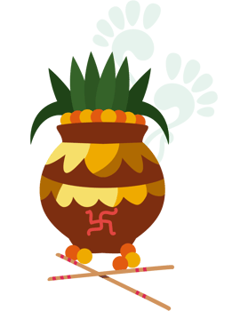 traditional navratri festival kalash png