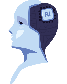 artificial intelligence in humanoid robot png