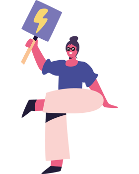 girl power woman demonstration png