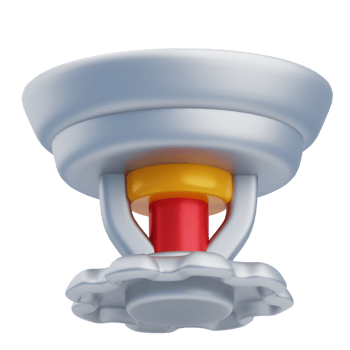 3D Firefighter Sprinkler Safety System Render png