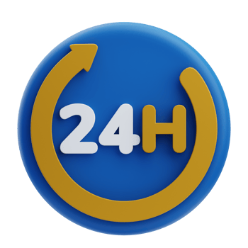 24-Hour Hotel 3D Service Icon png