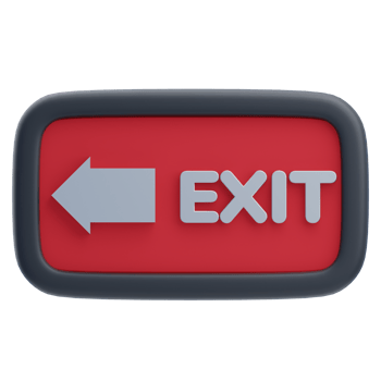 3D Emergency Firefighter Exit Sign png