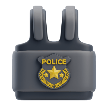 3D Police Bulletproof Vest Safety Gear png