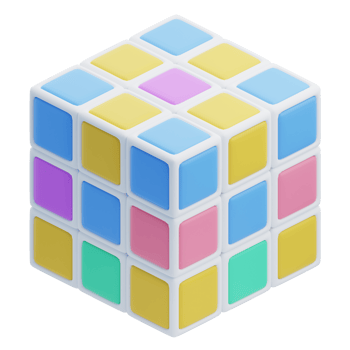 3D Colorful Baby Developmental Puzzle Cube png