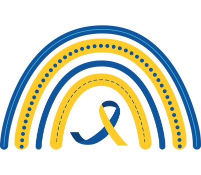 down syndrome rainbow ribbon png