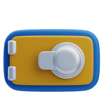 3D Hotel Room Digital Safe Box Icon png