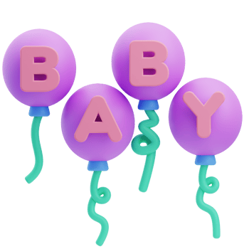 3D Baby Shower Balloon Decorations png