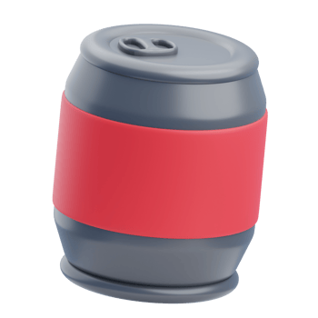 3D Soda Can Groceries Packaging png