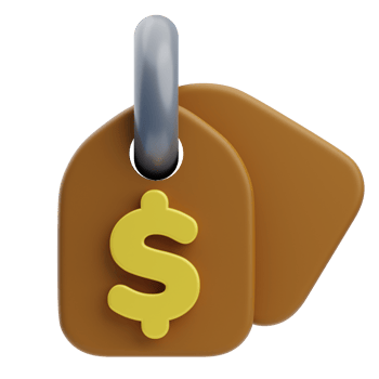 3D Price Tag Icon For Grocery Shopping png
