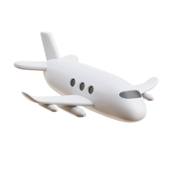 3D Russian Passenger Plane Model Illustration png