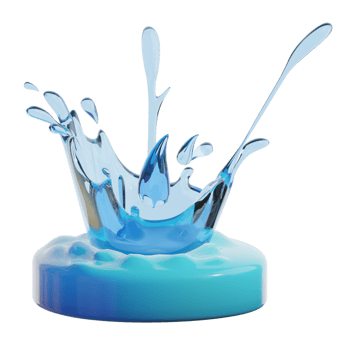 3D Fantasy Water Elemental Burst png