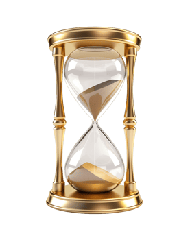 Sand Hourglass isolated on transparent background png