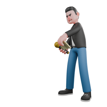 3D Cartoon Music Performer Character. A male musician stands slightly tilted to the right with his left hand carrying a book while his right hand is carrying a microphone. Singing Artist png
