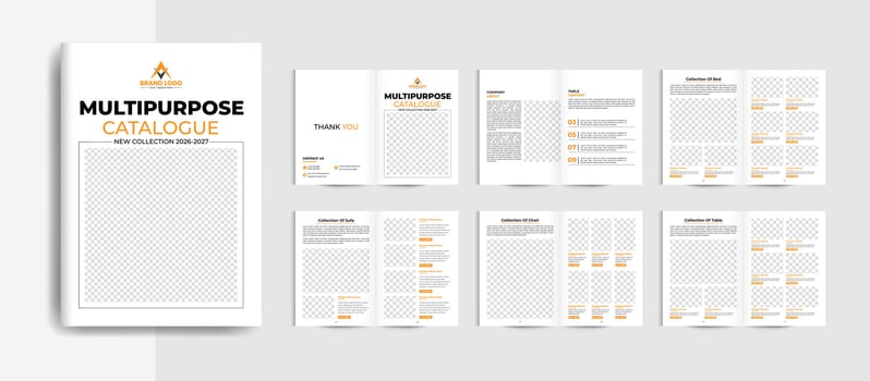 Product catalogue design template and furniture product catalogue vector