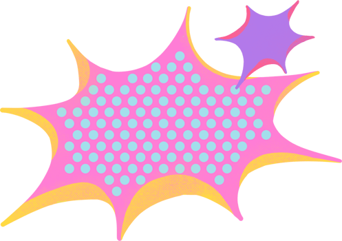 pink starburst,digital paiting illustration png