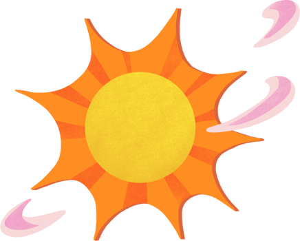 yellow sun shape,digital paiting illustration png