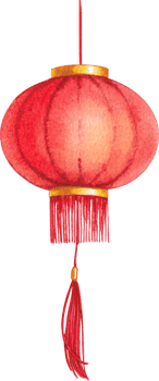 Chinese cultere and decor watercolor hand drawn png