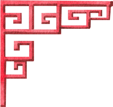 Chinese red art watercolor handdrawn png