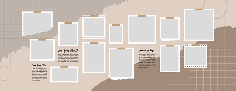 Board Collage photo effect vector
