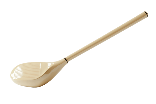 A simple, elegant wooden spoon isolated on a transparent background. perfect for cooking, baking, and kitchen use. png