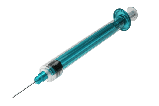 Close-up of a medical syringe needle for injection, isolated on a transparent background. Ideal for healthcare, medicine, and medical-related projects. png