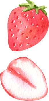 Red Strawberry Fruits, Hand Drawn Illustration Watercolor paintin png
