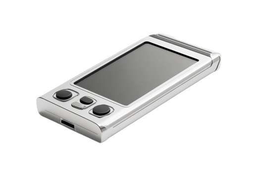 Sleek modern handheld device with buttons and a large touchscreen, ideal for tech enthusiasts and gadget lovers in the digital age. png