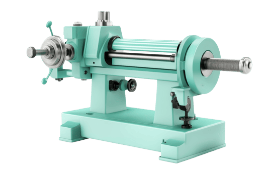 Industrial lathe milling machine with precision controls, ideal for metalworking and machining tasks in a workshop environment. png