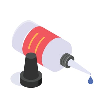 Small dropper bottle design for liquid medication vector