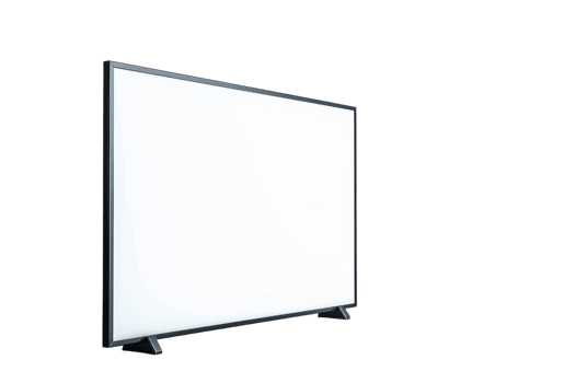 Modern flat-screen television isolated on a transparent background. showcasing sleek design and minimalistic aesthetic, perfect for any living room. png