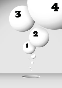 Infographics with growing flying balls vector