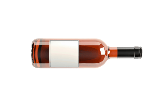High-quality image of a rose wine bottle isolated on a transparent background. showcasing the label and bottle design. png