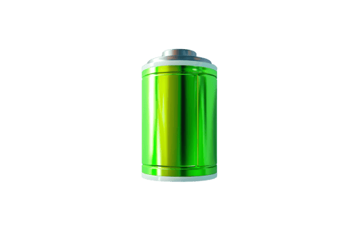 High-resolution image of a green battery icon, symbolizing full charge, energy, or power. Ideal for tech, sustainability, and electronics themes. png