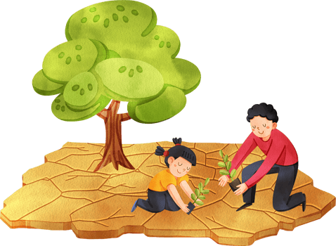 Global Climate Change watercolor hand drawn concept png
