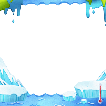 Frame of Climate Change watercolor Hand drawn png