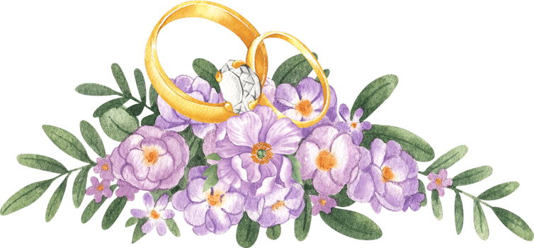 Hand-painted watercolor illustration of a wedding ring. png