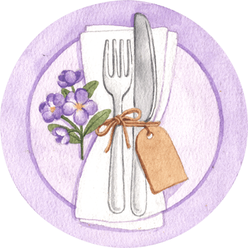 Wedding Plate Set, Hand Drawn Illustration Watercolor painting png
