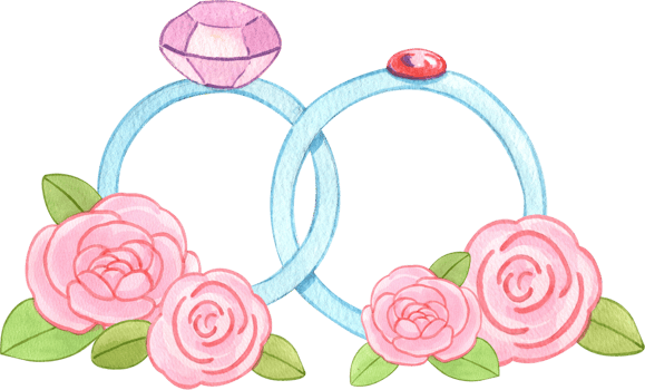 Watercolor illustration of a wedding ring. png